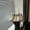 Color Sólido 2026 Verano Nuevo Estilo Plisado Moderno Estilo Coreano Estilo Perezoso Gran Capacidad Ligera Bolso Cubo Cruzado de Hombro Axila