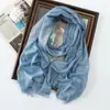 Primavera y Verano Nuevo Bufanda Larga de Color Sólido Rayón Seda Dorada Seda Plateada Bufanda de Seda Brillante Chal Turbante Largo Monocromático para Mujer Venta al por Mayor