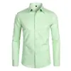Nueva Camisa de Negocios Transfronteriza Ajustada de Manga Larga Color Sólido Algodón Bolsillo Casual Talla Grande Camisa para Hombre Camisa para Hombre