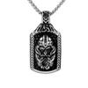 Venta al por mayor de joyas europeas y americanas, colgante de acero de titanio para hombre, collar de acero inoxidable, guerrero vikingo Odin vintage