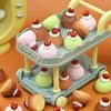 YQT miniatura pastel de hojaldre de cereza pan comida juego resina accesorios casa de muñecas pan juego casa juguete adornos