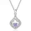 Colgante de Plata de Ley S925 con Diamantes Completos Estilo Ins Transfronterizo Europeo y Americano Collar de Gota de Agua con Doce Piedras de Nacimiento para Mujer Amazon