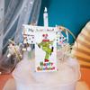 Pancarta de vela de cumpleaños de payaso en forma de abanico, creativa y divertida, para celebridades en línea, para niños, decoración de pastel de niño, diseño de conjunto completo