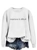 Sudadera Suelta de Manga Larga con Cuello Redondo, Letra 'Amazon Wish', Redonda, Europea y Americana, Cara Cara, Costosa, Difícil