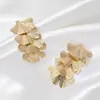 Pendientes de Hoja de Ginkgo Estilo Metálico Transfronterizo Europeo y Americano Pendientes de Borla de Hoja con Textura Retro Joyería para Orejas Estilo Étnico Venta al por Mayor