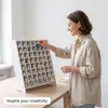 Caja de plástico para almacenar pintura, organizador de pintura, estante para almacenar pintura de manualidades, estante para almacenar pintura al óleo y acuarela con compartimentos