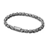 Anillo de Seis Caracteres con Patrón de Dragón Transfronterizo, Pulsera con Broche de Patrón de Paz, Pulsera Personalizada Retro de Moda Hip-Hop para Hombres y Mujeres