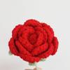 Rosas tejidas a mano, regalos creativos de San Valentín, adornos de ramo de simulación de crochet, punto terminado