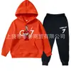 Ropa para Niños y Niñas Primavera y Otoño Nuevo Color Puro Estampado Ropa Infantil Conjunto de Dos Piezas de Sudadera y Pantalón de Terciopelo para Niños Estilo Americano