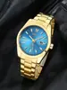 Denvosi Personalizado para Hombre Comercio Exterior de Alta Calidad Hombres de Negocios Correa de Acero Resistente al Agua Cuarzo Reloj de Pulsera Venta Directa de Fábrica