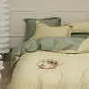 Conjunto de cama de quatro peças liso, com 50 peças de algodão de fibra longa de Xinjiang, incluindo uma capa de edredom, um lençol de cima e um lençol com elástico, todos feitos de algodão puro e adequados para todas as estações.