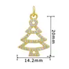 Venta directa del fabricante: Caja de regalo de Navidad de 18 quilates con microincrustaciones de cobre, accesorios de colgante con goteo de aceite, accesorios para pulsera y collar, accesorios para DIY