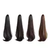 Peluca de Cola de Caballo para Mujer, Clip Realista para Cola de Caballo Alta, Estilo Celebridad de Internet, Cabello Ligeramente Rizado, Cabello Largo Natural Esponjoso, Trenza Falsa