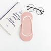 Meias femininas simples super invisíveis de algodão para o verão Meias invisíveis femininas meias de cor sólida antiderrapante meias tipo sapatilha femininas