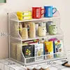 Estante de Almacenamiento de Escritorio Estante para Snacks de Encimera de Mesa de Cocina y Comedor Organizador Multicapa Caja de Almacenamiento para Bolsitas de Té Portavasos para Mesa de Café