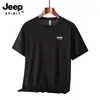 Jeep Spirit Jeep Deportes al Aire Libre Seda de Hielo Ropa de Secado Rápido Camiseta de Manga Corta de Verano para Hombre Correr Ejercicio Transpirable