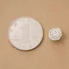 Cuentas espaciadoras de bola hueca de alambre plateado liso enrollado, plata S925, cuentas sueltas irregulares hechas a mano con alambre de plata, accesorios para hacer joyas DIY