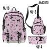 3D Novo Produto Estampado Periférico Sanrio kuromi kuromi Mochila Escolar Mochila Estojo de Lápis Bolsa de Ombro Conjunto de Três Peças