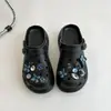 Zuecos de Suela Gruesa para Mujer, Chanclas Transpirables Antideslizantes de Verano que Aumentan la Altura, Chanclas Cerradas para Exteriores Resistentes al Desgaste de Playa, Eva Antiolor