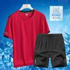 Traje Deportivo para Hombre Seda de Hielo Secado Rápido Verano Camiseta de Manga Corta Shorts Fitness Running Entrenamiento Baloncesto Conjunto de Dos Piezas para Pareja