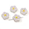 Acrílico Gotejamento de Óleo Flor de Cinco Pétalas Contas Feito à Mão Artesanal DIY Pulseira Colar Joias Acessórios Decorativos