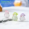 Micro-Paisaje Creativo Luminoso Papá Noel Linda Escena de Nieve Accesorios de Decoración DIY Mini Adornos de Resina