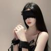 Máscara de ojos con bloqueo de encaje sexy para abstinencia, esposas sexys, grilletes, accesorios, pulsera de cadena para pareja, traje