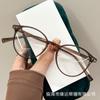 Gafas Ultraligeras TR90 Estampado de Leopardo Mate para Hombres y Mujeres Marco de Gafas Artístico Retro Cyber Celebrity Marco de Gafas Cuadrado Artefacto Simple para Rostro Cuadrado