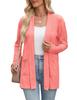 Cardigan Leve Feminino Europeu e Americano Mais Vendido na Fronteira, com Abertura Frontal, Mangas Longas e Bolsos, Estiloso para o Dia a Dia