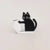 Imán de Nevera con Jarrón de Gato Lindo, Pegatina Magnética de Gato, Adorno de Jarrón de Gatito Negro, Almacenamiento de Bigotes de Gato de Dibujos Animados