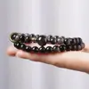 Pulsera DIY Día y Noche Piedra Plateada Especificaciones 0.6 Estilo de Moda para Hombres y Mujeres Rosario de Mano Joyería Decorativa Fabricante Mayorista