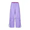 Pantalones Casuales de Retazos con Doble Cintura Inspirados en el Diseño Exterior Ctosrcz para Mujer, Pantalones Deportivos de Trabajo Retro Americano, Tendencia Cx51