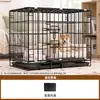 Jaula para Perros Teddy Especial para el Hogar Casa de Metal para Perros Tipo Plegable Espacio Grande Interior Jaula para Perros Medianos y Pequeños Jaula Valla para Mascotas