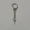 Pequeña hebilla en forma de C llavero de forma especial hebilla de perro de metal accesorios para joyería DIY colgante con anillo de 8 palabras llavero