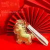 Chaveiro e Pingente de Celular com Tema de Cavalo Mais Vendidos para o Ano do Cavalo, Pingente de Casco de Cavalo Dourado, Decoração Versátil, Brinde Promocional