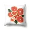 Funda de almohada de poliéster con diseño de fruta de verano, decoración de coche, impresión para el hogar, funda de almohada pequeña fresca y linda QTH06