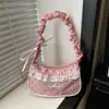 2026 Nova Bolsa Quadrada Pequena Estilo Coreano de Bolinhas Personalidade Chique Bolsa de Ombro de Grande Capacidade Bolsa de Mão Fashionável Casual para o Dia a Dia