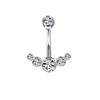 Nova moda Europeia e Americana mais vendida piercing de umbigo aço inoxidável uso invertido piercing de umbigo cor mista joia para piercing atacado