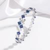 Pulsera para Mujer Moda Europea y Americana Ins Pulsera Nicho Transfronteriza Joyería Pulsera de Acero Inoxidable para Mujer Circonita de Color Diamante Completo Apertura