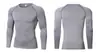 Traje de Fitness para Hombre Ajustado Color Sólido Deportivo Manga Larga Alta Elasticidad Secado Rápido Ropa Base Traje de Entrenamiento para Correr Baloncesto Fútbol