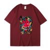 2024 Novo Comércio Exterior Manga Curta Verão Novo Marca Original Europeia e Americana Hip-hop Solto Prajna Wrap Estampada Camiseta