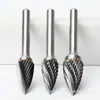 Cabeça de Moagem Elétrica de Aço Tungstênio, Lima Rotativa de Liga Dura, Moagem e Escultura de Metal, Formato de Bala Tipo G, 6mm