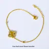 Pulsera Popular de Acero de Titanio 18K Circonita Trébol de Cuatro Hojas Transfronteriza de Amazon para Mujer, Lujo Accesible y Pulsera de Gama Alta que No se Desvanece