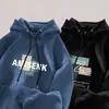 Sudadera con capucha de marca moderna estilo americano para hombre, nueva ropa con capucha engrosada otoño/invierno 2025, chaqueta versátil holgada y elegante para hombre