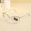 Gafas de Moda de Nuevo Color Cambiante Anti Luz Azul Montura de Metal Hueca de Moda Lente Plana Gafas de Color Cambiante Retro para Exportación