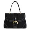 Bolsa de Mão de Camurça Usada para Mulheres, Nova Tendência Outono/Inverno 2025 Moda de Luxo Pequena Quadrada Versátil Bolsa Transversal
