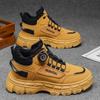 Zapatos de Hombre Otoño 2025 Nuevas Botas de Caña Alta Estilo Británico Retro Suela Gruesa Zapatos de Trabajo Botines Casuales