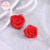 Cinta de 2 cm con lunares Cinturón de poliéster Rosa de cinco puntas Flores hechas a mano DIY Ropa para muñecas Accesorios para el cabello Zapatos y sombreros Accesorios de joyería