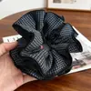 Goma para el pelo de estilo coreano, simple, a cuadros, multicapa, con sensación de alta gama, nuevo accesorio para el pelo versátil para coleta baja 2025