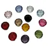 Botões Jidah Botões Costurados à Mão DIY Botões de Cristal Transparente Coloridos Botões de Gema Botões para Suéteres Botões Vintage